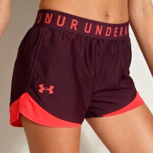 Under Armour Women’s Size S Maroon & Bright Orange HeatGear Athletic Shorts
